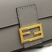 Fendi 3 Baguette Bag Grey 26cm  - 4