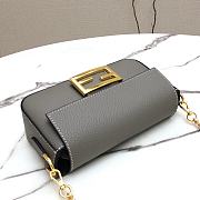 Fendi 3 Baguette Bag Grey 19cm - 5