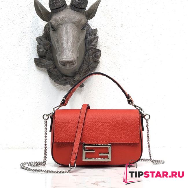 Fendi 3 Baguette Bag Red 19cm  - 1