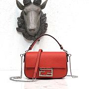 Fendi 3 Baguette Bag Red 19cm  - 1