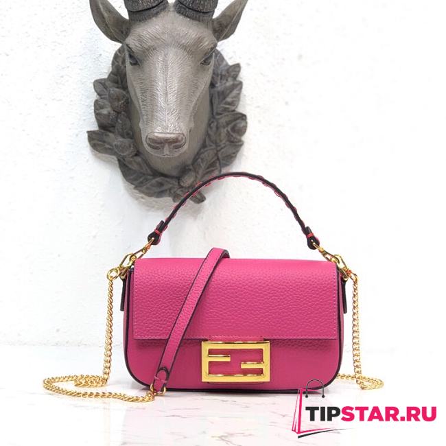 Fendi 3 Baguette Bag Pink 19cm - 1