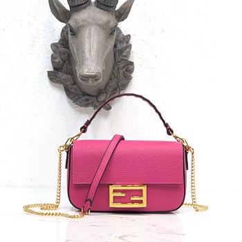 Fendi 3 Baguette Bag Pink 19cm