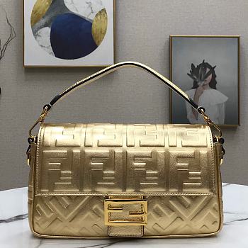 Fendi Baguette Golden Leather Bag 8BR600AAF2F171Q 