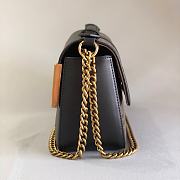 Fendi Double F Leather Baguette Bag in Black Brown  - 2