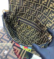 Fendi Embroidered Baguette Colorblock Fabric Handbag Medium  - 2