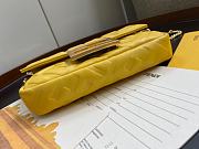 Fendi Baguette Yellow Nappa Leather Bag   - 5
