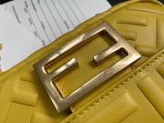 Fendi Baguette Yellow Nappa Leather Bag   - 2