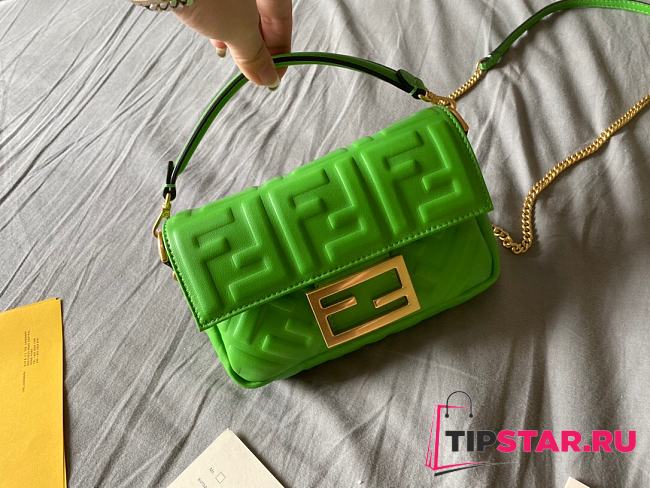 Fendi Baguette Green Nappa Leather Bag 1 - 1