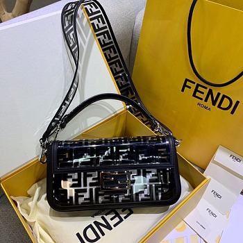 Fendi Baguette Medium Bag 8BS600 Clear Black