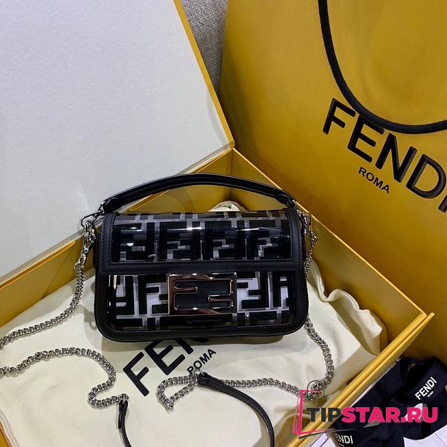 Fendi Baguette Small Bag 8BS600 Clear Black  - 1