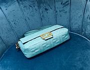 Fendi Baguette Blue Nappa Leather Bag   - 4
