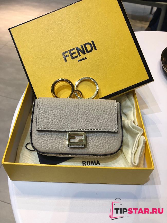 Fendi Nano Baguette Charm Grey  - 1