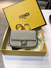 Fendi Nano Baguette Charm Grey  - 1