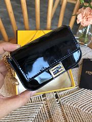 Fendi Women Nano Baguette Charm Fabric Charm Black  - 5