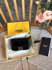 Fendi Women Nano Baguette Charm Fabric Charm Black  - 1