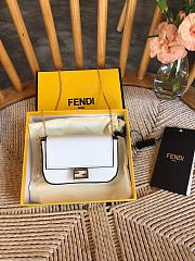 Fendi Women Nano Baguette Charm Fabric Charm White - 1