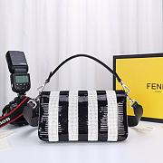 Fendi Medium Baguette Bag Pequin Striped Python 2019  - 3