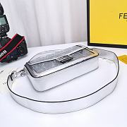 Fendi Baguette Medium Bag 8BS600 Clear Silver  - 6