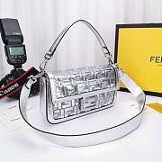 Fendi Baguette Medium Bag 8BS600 Clear Silver  - 5