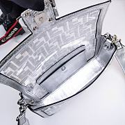 Fendi Baguette Medium Bag 8BS600 Clear Silver  - 3