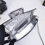 Fendi Baguette Small Bag 8BS600 Clear Silver  - 4