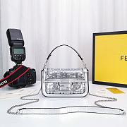 Fendi Baguette Small Bag 8BS600 Clear Silver  - 1