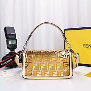 Fendi Baguette Medium Bag 8BS600 Clear Gold  - 3