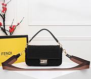 Fendi Baguette Black Ladies Baguette Shoulder Bag  - 1