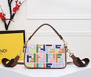 Fendi Baguette Medium Bag In Multicolour Canvas  - 3