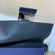 Baguette Dark Blue Leather Bag  - 6