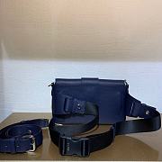 Baguette Dark Blue Leather Bag  - 3