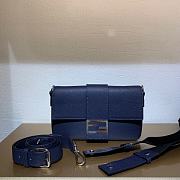 Baguette Dark Blue Leather Bag  - 1