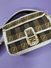 Fendi Baguette Brown Fabric Bag 8BR600 32cm - 2