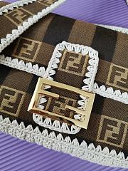Fendi Baguette Brown Fabric Bag 8BR600 32cm - 4