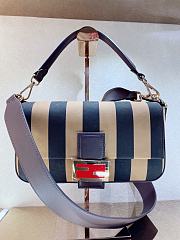 Fendi Medium Baguette Bag Pequin Striped Python 2019 26cm - 2