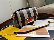 Fendi Medium Baguette Bag Pequin Striped Python 2019 19cm - 3