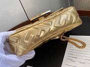 Fendi Baguette Mini Leather Satchel Bag In Gold  - 5