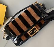 Patent Leather And Sheepskin Bag 34cm  - 1