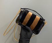 Patent Leather And Sheepskin Bag 19cm - 6