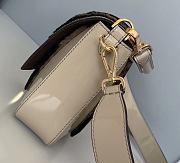 Fendi Patent Leather And Sheepskin Baguette Bag 8BR600 White 34cm  - 4