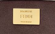 Fendi Patent Leather And Sheepskin Baguette Bag 8BR600 White 27cm  - 5