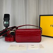 Fendi Baguette Red Crocodile Leather Bag 8BS017A9XKF1991  - 5