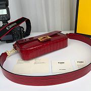 Fendi Baguette Red Crocodile Leather Bag 8BS017A9XKF1991  - 4