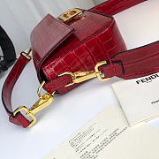 Fendi Baguette Red Crocodile Leather Bag 8BS017A9XKF1991  - 2