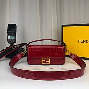 Fendi Baguette Red Crocodile Leather Bag 8BS017A9XKF1991  - 1