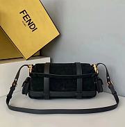 Fendi Black Cage Baguette Bag  - 6