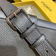 Fendi 3 Way Baguette in Fog Grey Vitello Calfskin Large - 2