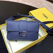 FENDI Vitello Baguette Blue 630510  - 1