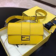 Fendi Baguette Yellow Leather Bag 7VA472SFRF0M8A  - 1
