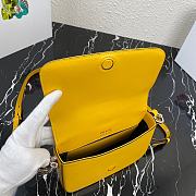 Prada Nylon and Leather Identity Shoulder Bag 1BD263 Yellow  - 2